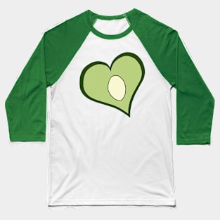 Avocado Heart Baseball T-Shirt